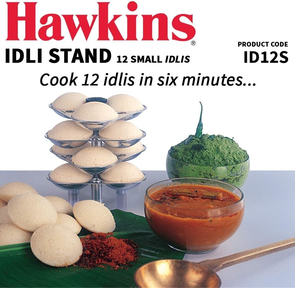 Hawkins 12 Idli Set for 3.0 Litre Pressure Cooker  Free Shipping
